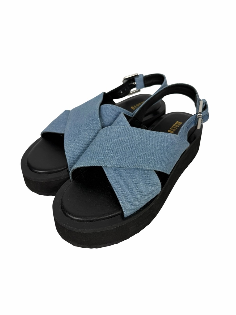 Anthropologie Maeve Platform Chrissy Sandal Blue Size 6-6.5(37) NWOB - Picture 4 of 13